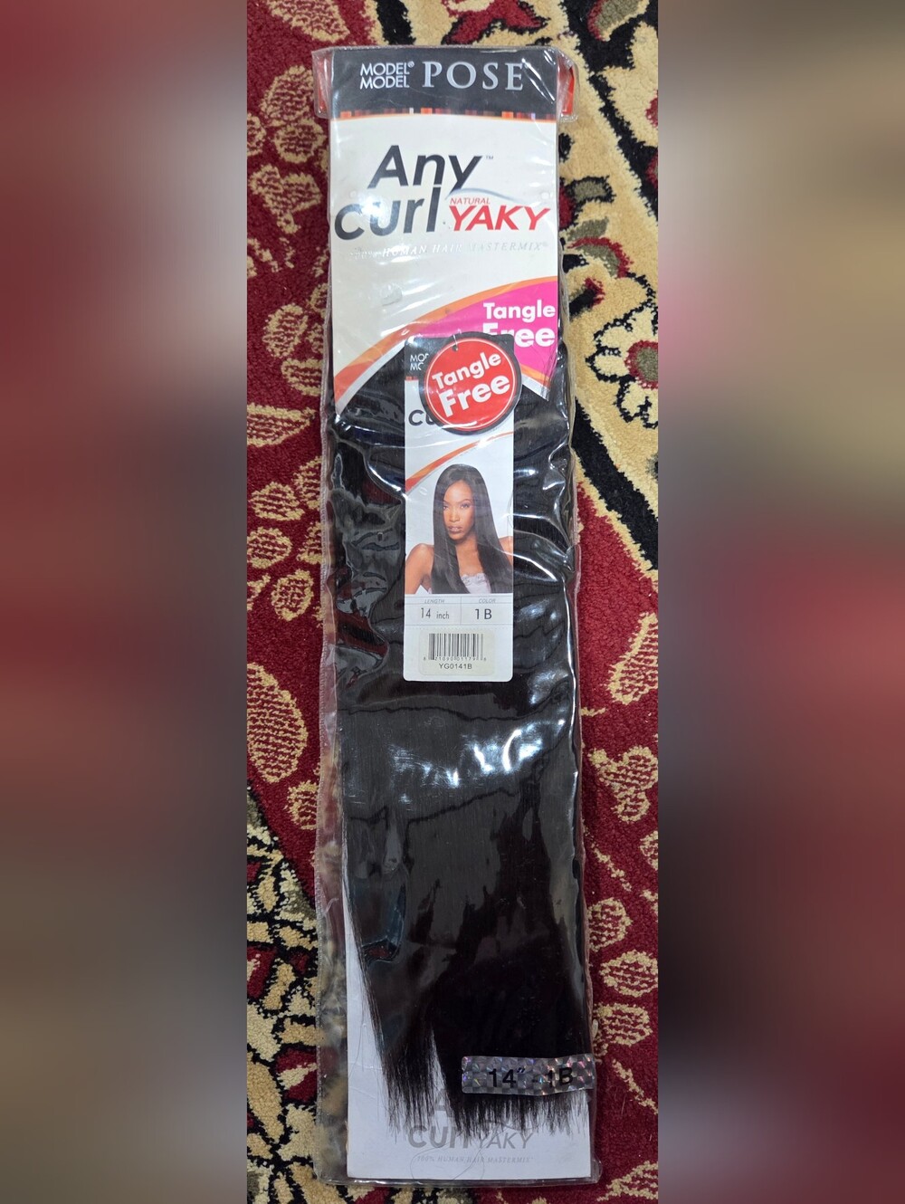 POSE Any Curl Yaky 14" Tangle Free Synthetic Hair - 1B Off Black